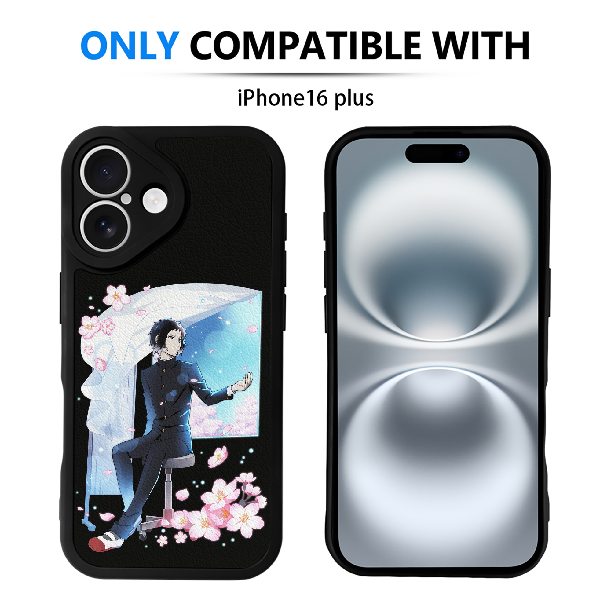 （画像用） 文豪ストレイドッグス Bungo Stray Dogs 【iPhone 16シリーズ対応】シリコンスマホケース（レザー調） 材質：シリコン
